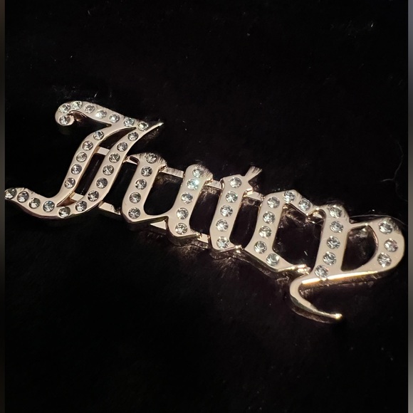 Juicy Couture Los Angeles NWT Black Liquorice Faux Fur Rhinestone Crossbody - Picture 8 of 9